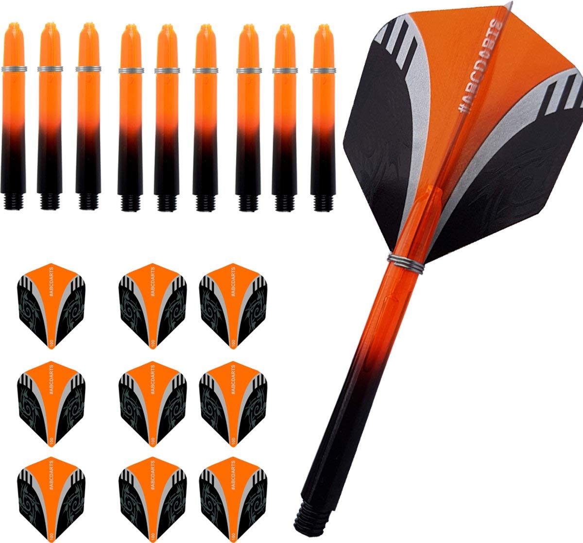 ABC Darts 990032 Unisex Adult Darts Orange Short
