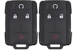 Replacement Key Fob Remote Start for GMC Sierra 1500 (14-19), Sierra 2500 HD & 3500 HD (15-19) Canyon (15-22), 4-Button Keyle