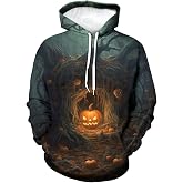 RASBCTK Novelty Halloween Pumpkin 3D Hooded Sweater Men's Loose Relaxed Hoodie Sweatshirts Pullover