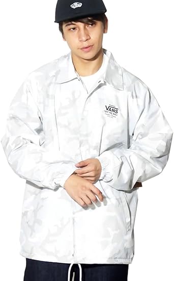 Amazon Vans バンズ コーチジャケット メンズ ホワイトカモ L Vnjt003 並行輸入品 コート ジャケット 通販