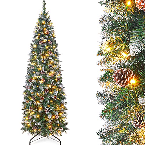 Homde Pre-Lit Pencil Christmas Tree 6 Foot