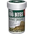 Fluval Bug Bites Algae Crisps for Bottom Feeders, Fish Food for Small to Medium Sized Fish, 1.41 oz., A7360, Brown