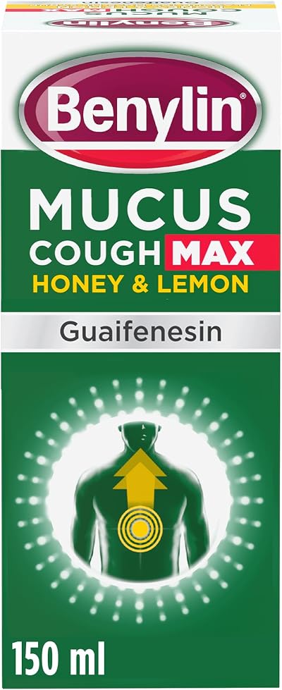 Benylin Mucus Cough Max Honey Lemon 150ml Cough Syrup for Adults
