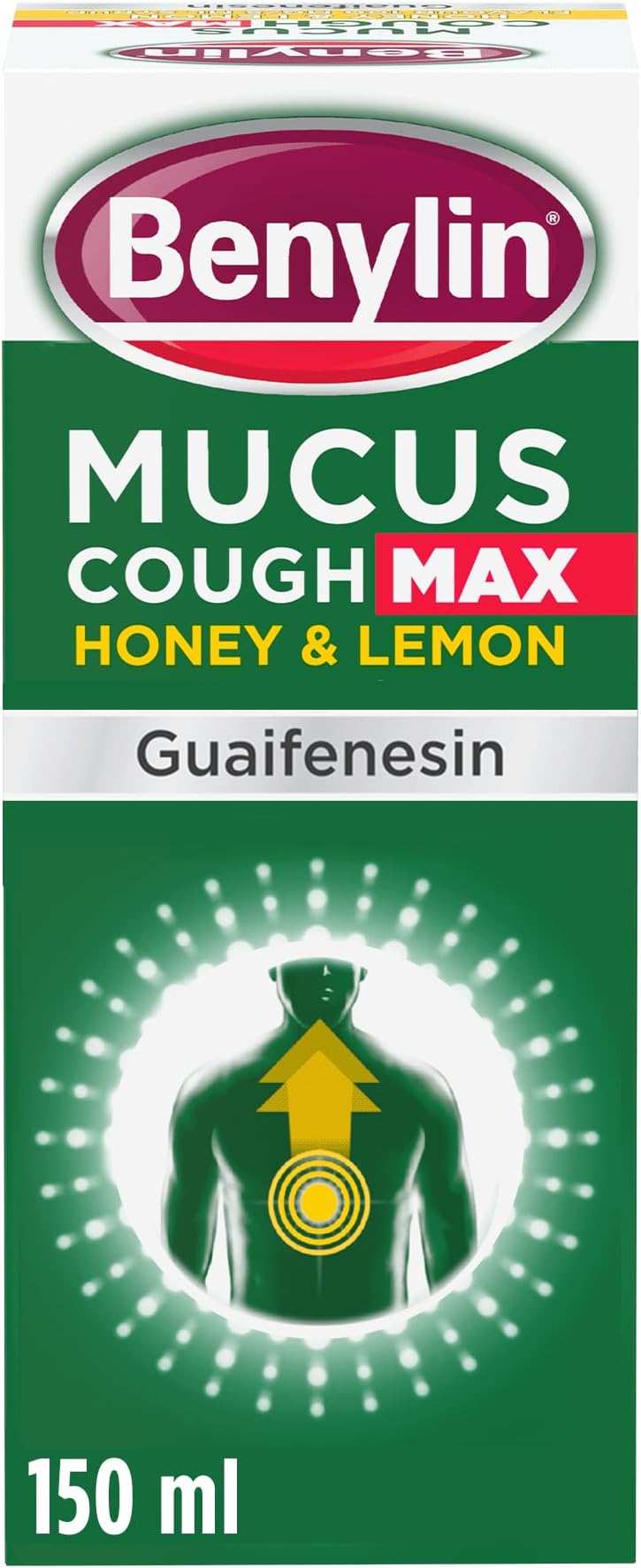 Benylin Mucus Cough Max Honey Lemon 150ml Cough Syrup for Adults