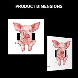 Moslion Pink Pig Double Toggle Light Switch Plate