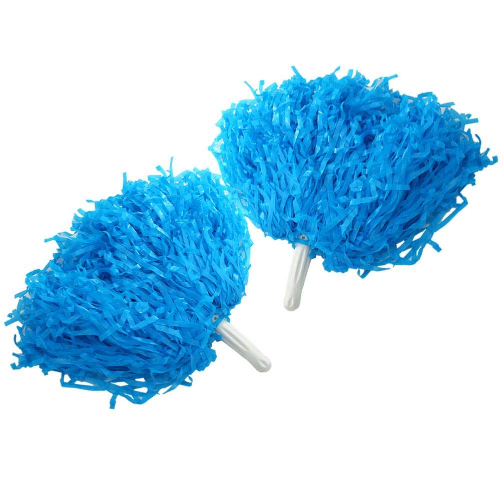 Keenso Cheerleading Pom Poms, PE Professional Cheerleading Pom Poms Kids Cheer Pom Poms Sports Party Dance Accessories(Blue)