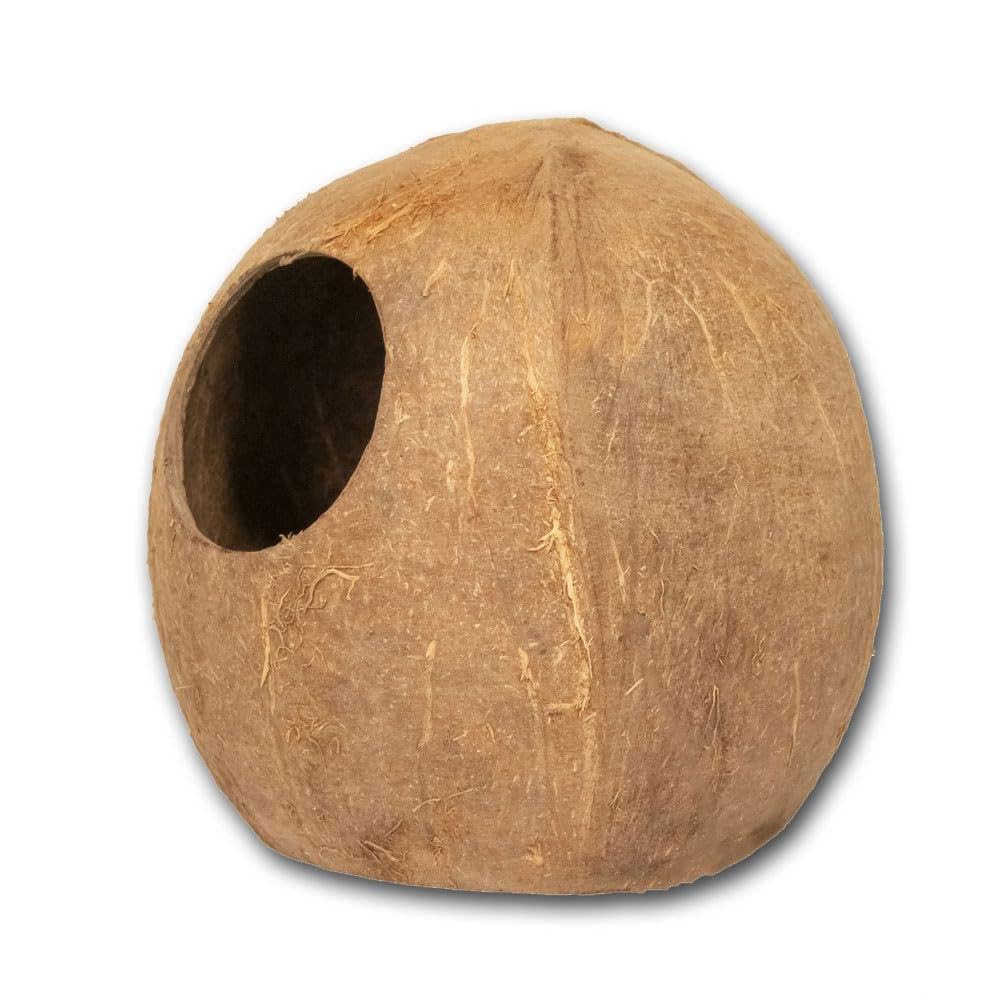 Reptiles Planet - Coco Cave - Natural Coconut Hideout for Small Animals