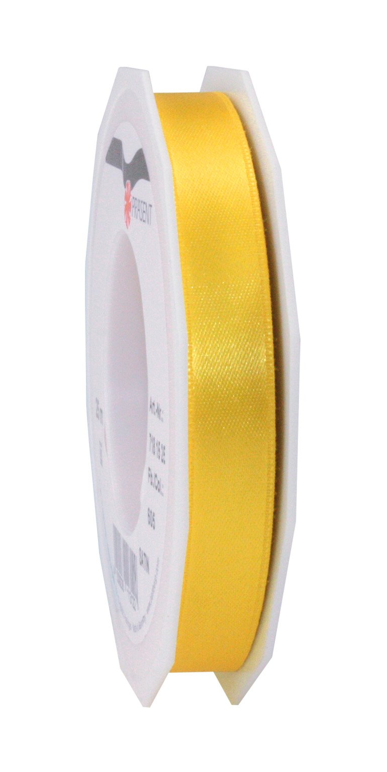 C.E. Pattberg SATIN yellow gift ribbon, 27 yards for Wrapping Gifts, 0.59 inches width, Ribbon for Decorating & Crafting, Decorative Ribbon for Gifts, for every occasion