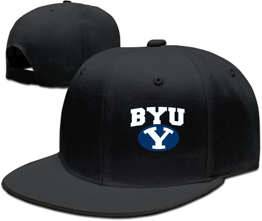 BYU Logo BYU Cougars Baseball Snapback Hat Black Clothing