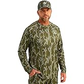 Nomad Men's Standard Mirage Short Sleeve Crew, Performance Hunting Shirt, Mossy Oak Bottomland