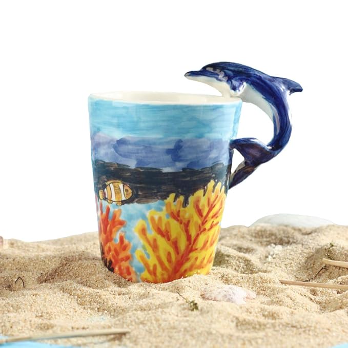Amazon.com: 3D Hand-painted Cute Animals Mug,Ceramic Coffee Mug,Novelty