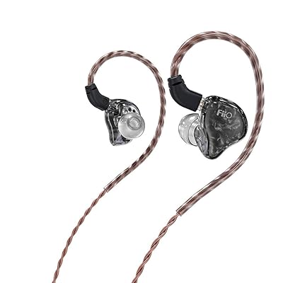FiiO FH1s HiFi 1BA(Knowles)+1Dynamic Hybrid Earphone IEM Stereo Bass Earphone with 0.78 2pins High Purity monocrystalline Cables(Without Mic,Black)