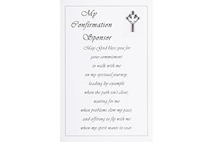 DUDUBOY Catholic Confirmation Gifts for Teenage Girls/Boys | Descending Dove Confirmation Pin with Card-Scratch Off Will You be My Confirmation Sponsor Card | Appreciation Gift with Touching Sentiment