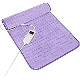 Heating Pad for Period Cramps, Heating Pad for Back/Neck/Shoulder Muscle Pain, 6 Heating & 4 Timer Setting, Auto Shut Off, Dry/Moist Heat & Machine Washable, Birthday Christmas Gifts for Women Mom