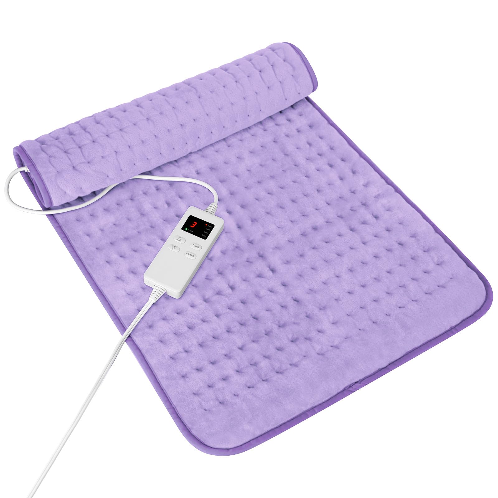 Photo 1 of Heating Pad for Period Cramps, Heating Pad for Back/Neck/Shoulder Muscle Pain, 6 Heating & 4 Timer Setting, Auto Shut Off, Dry/Moist Heat & Machine Washable, Birthday Christmas Gifts for Women Mom