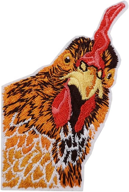 Mixed Media - Crazy Chicken Meme Embroidered Iron On Patch