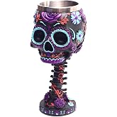 yexiuo Skull Wine Glass, Stainless Steel Skull Drink Goblet, Barware Accessories for Theme Bar, Table Decorations for Halloween Parties and Events (Princess)