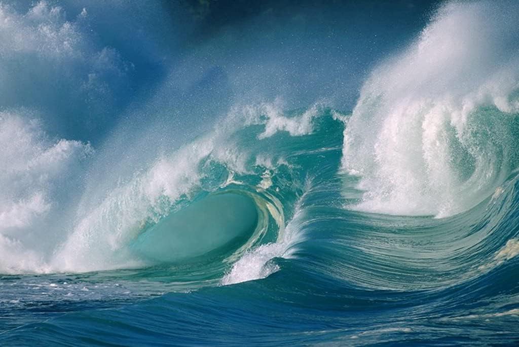 Amazon Co Jp 特大 ポスター 波の海のしぶき海の力のしぶき 壁紙ウォールステッカーポスター 594x4mm Generic