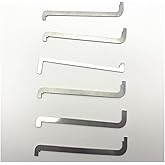 BSHHJIL 6-Piece Locksmith Tool Kit - Silver Double Head Tension Wrench - Lock Picking Tools