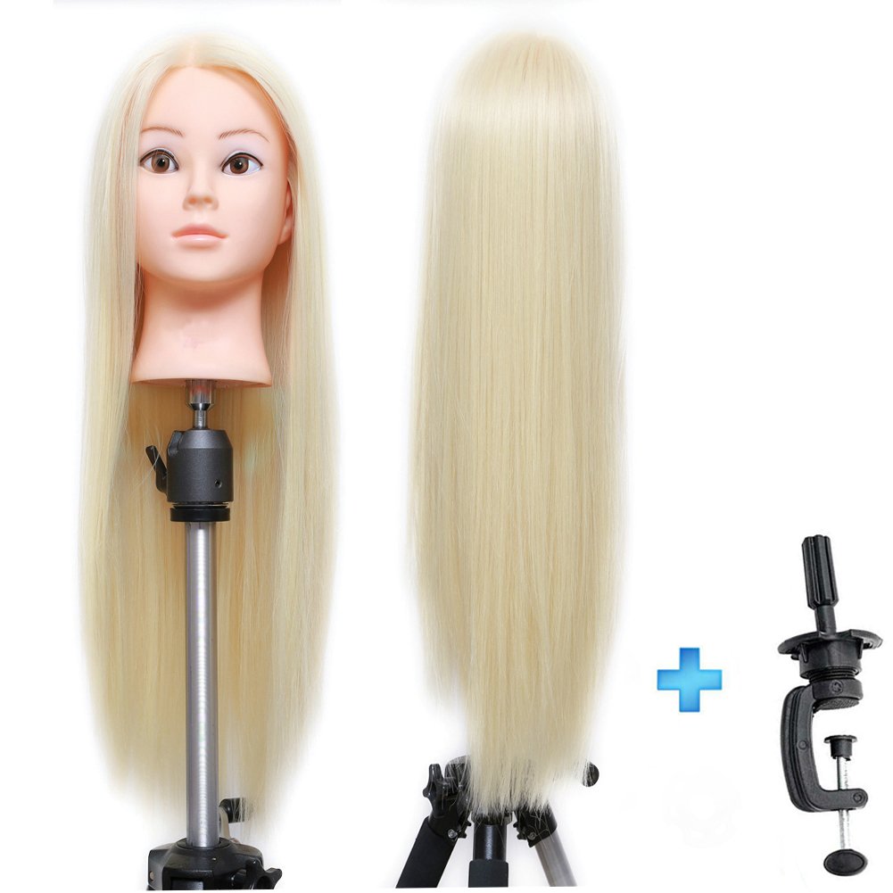 blonde hair mannequin head