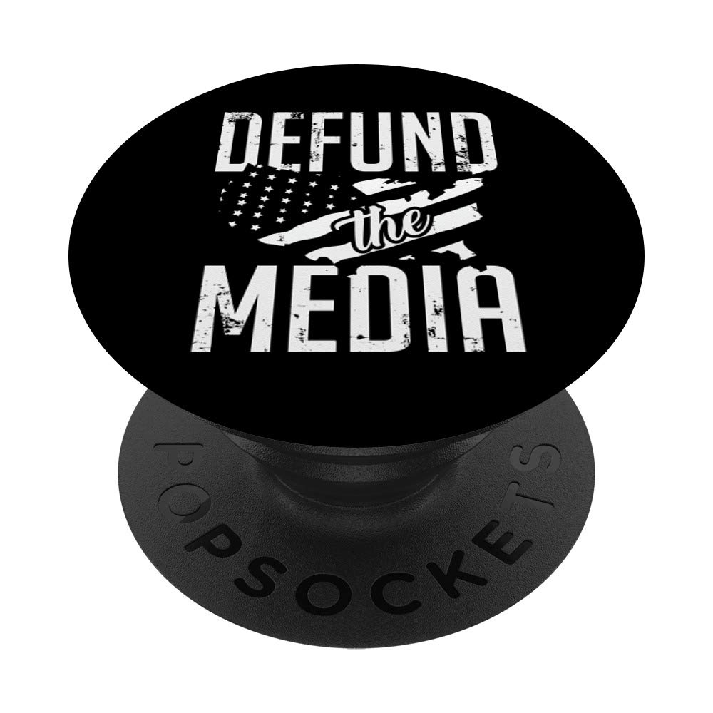 Defund The Media False Media No To Fake News PopSockets Swappable PopGrip