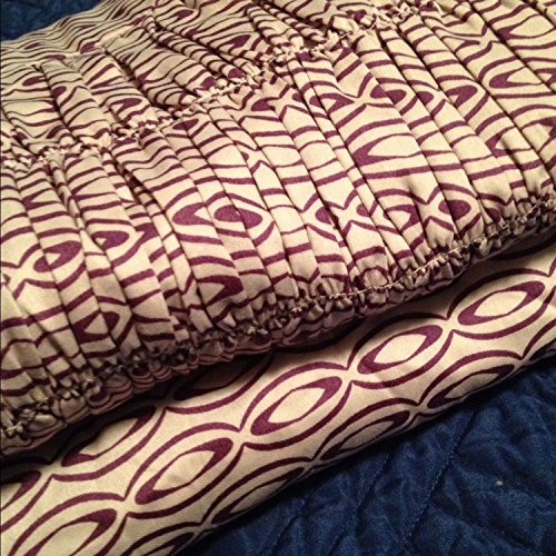 Bar III Viola 200T Cotton Euro Sham Pair Purple/White