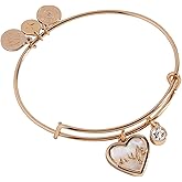 Alex and Ani Wife Mother of Pearl Heart Bangle