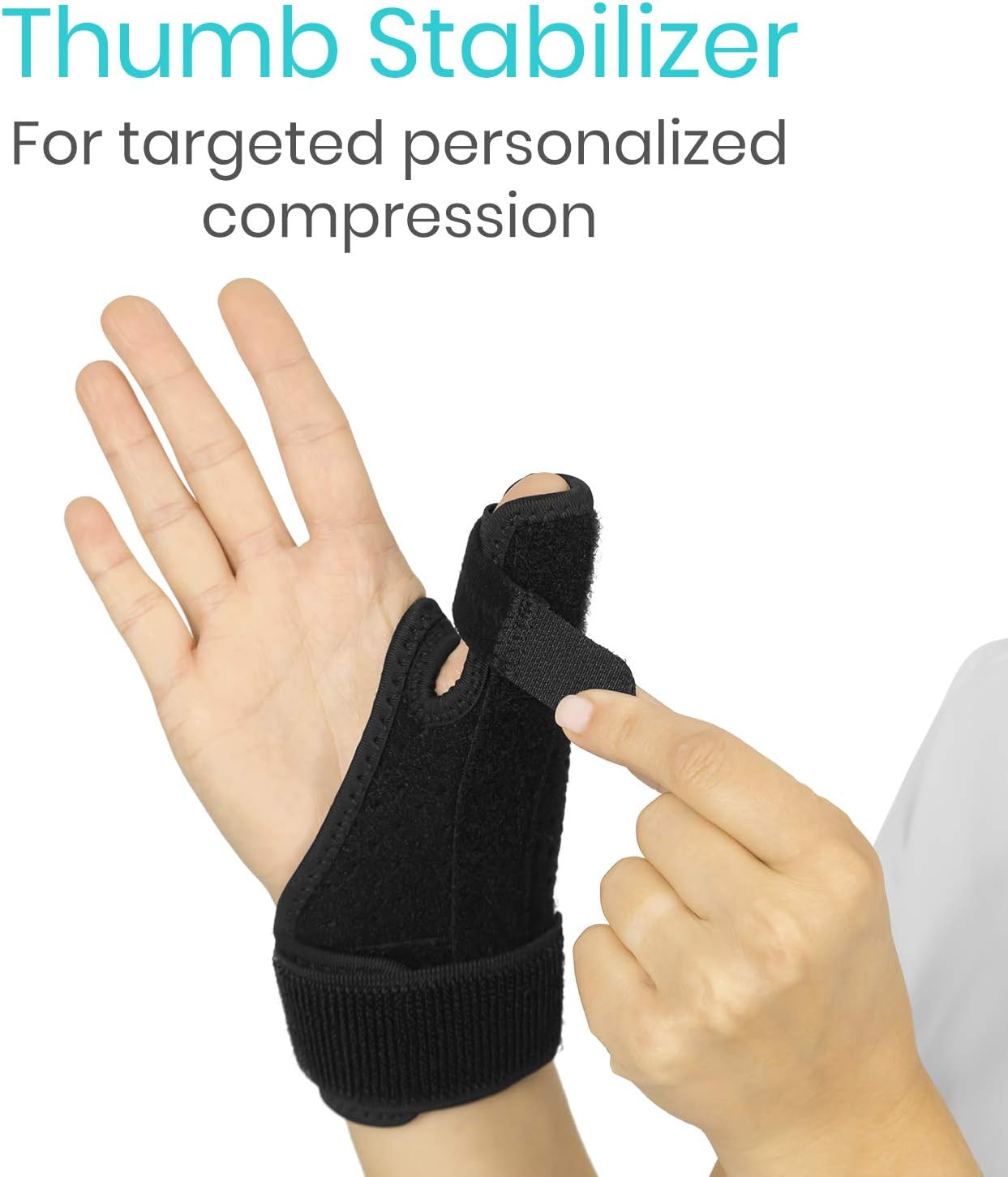 Vive Thumb Brace - for Dequervains Tendonitis and Arthritis - Fits Men and Women Left and Right Hand - Spica Splint Support Wrap - Wrist Stabilizer for Carpal Tunnel, Sprains, and Trigger Pain Relief: Health & Personal Care