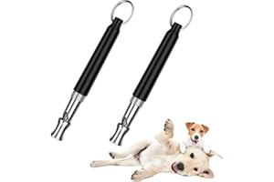 Yyebap Ultrasonic Silent Dog Whistle 2 Pack - Adjustable Frequency Bark Control for Neighbors’ Dogs, Professional Recall Trai