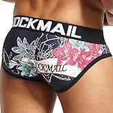 JOCKMAIL Men's Underwear Briefs Playful Printed briefs Ice Silk Sexy Low Waist Underwear