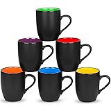 DeeCoo 6 Pack Large Coffee Mug Set 16 Ounces, Matte