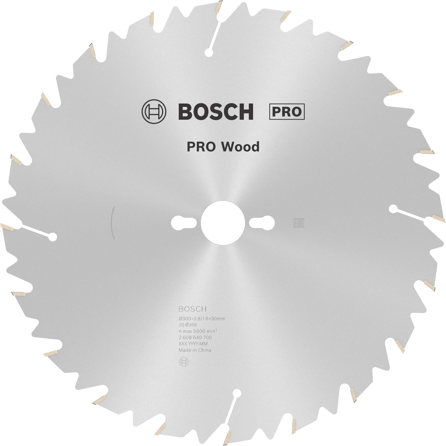 Bosch 1x PRO Wood Longlife Circular Saw Blade for Corded Table Saws (for Softwood, Hardwood, Ø mm, Professional Accessory Table Circular Saw)