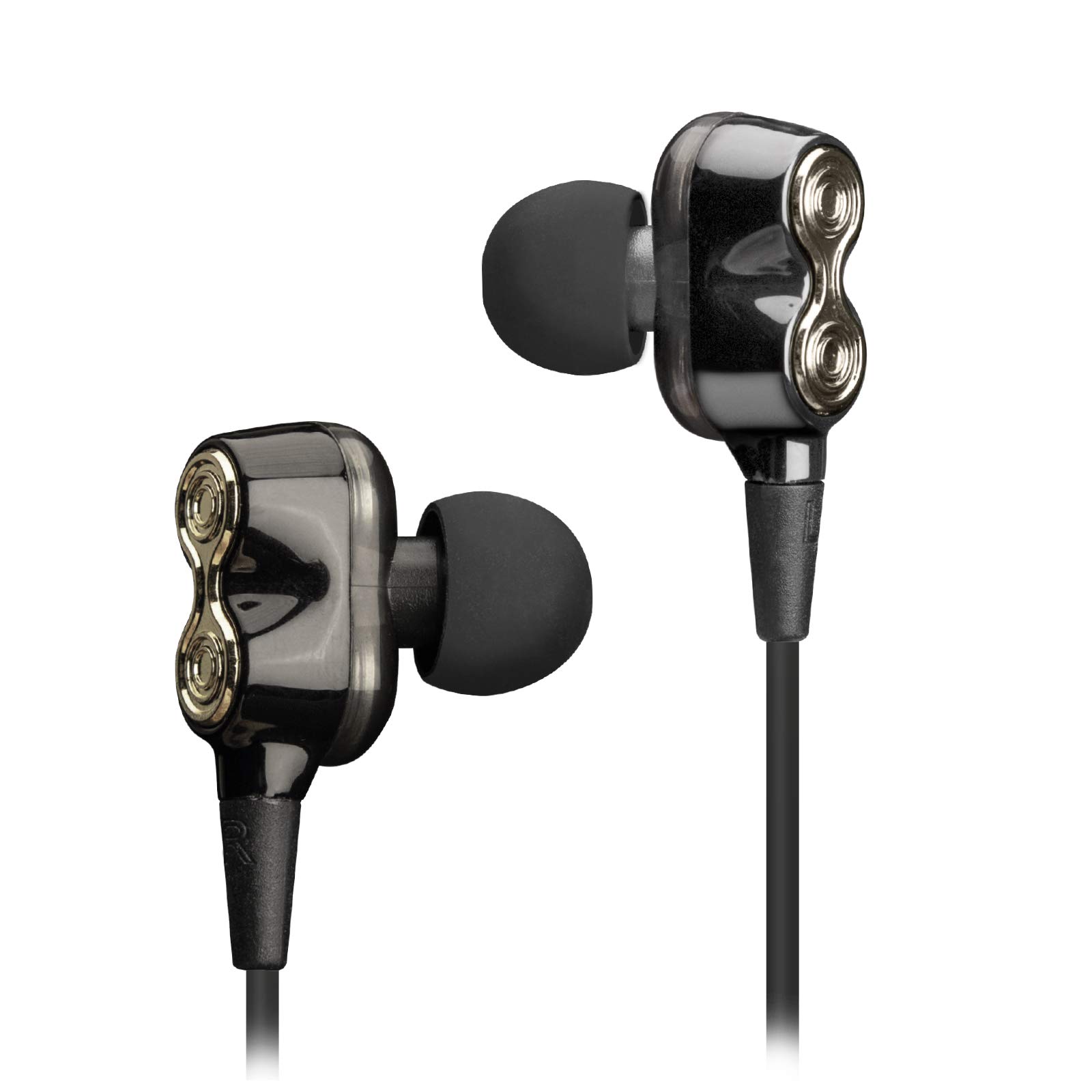 SBS JAZ Ragtime wireless multipoint earphones, with Dual Driver, metal finish, integrated microphone, 3 sets of ear tips included
