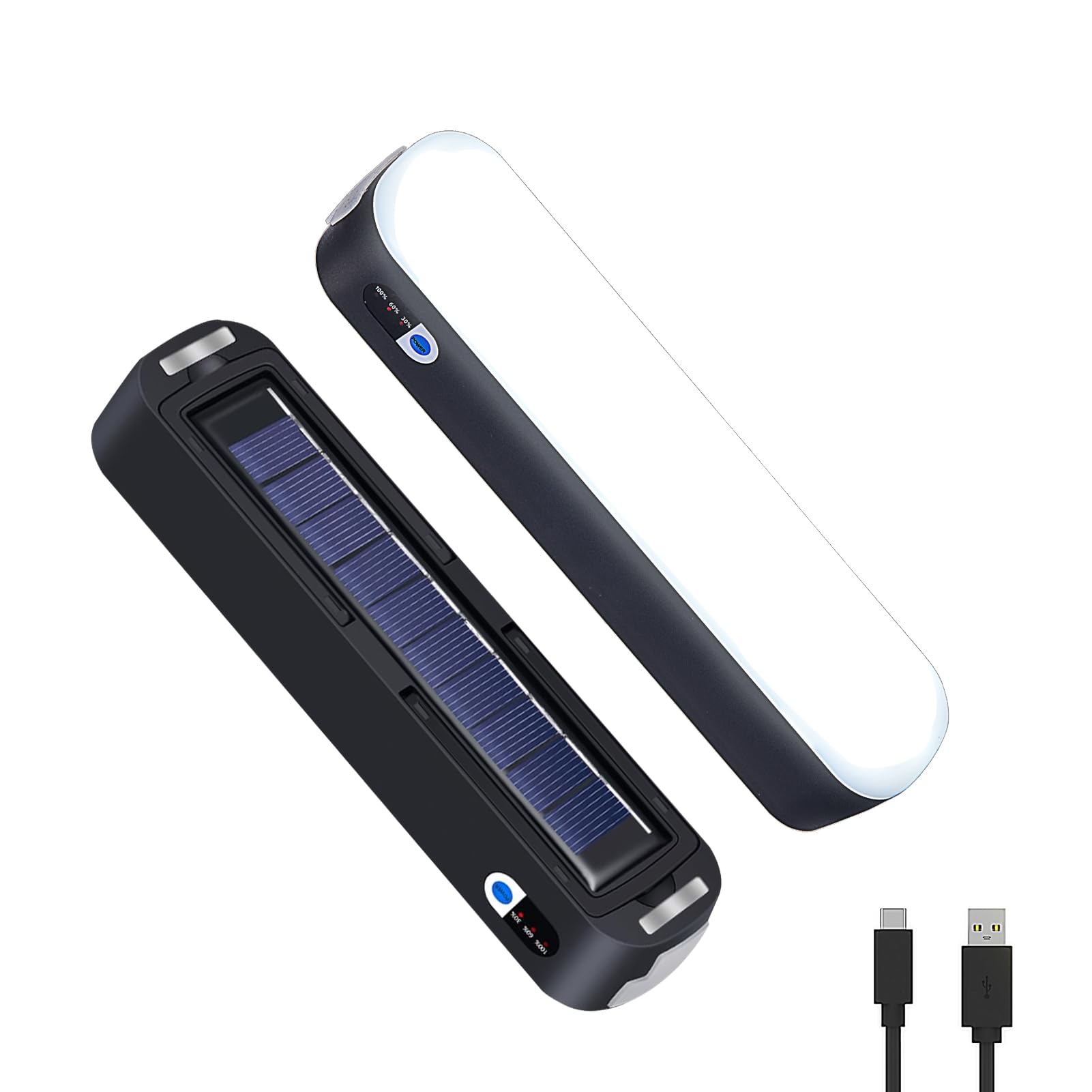 Photo 1 of ** NO USB CABLE ** SIOLAXEN Solar Rechargeable LED Magnetic Work Light Bar 5500mAh,6500K Daylight Portable Emergency Lighting for Home Power Outages,Camping,Automotive Repairs,Under Hood & Workshop