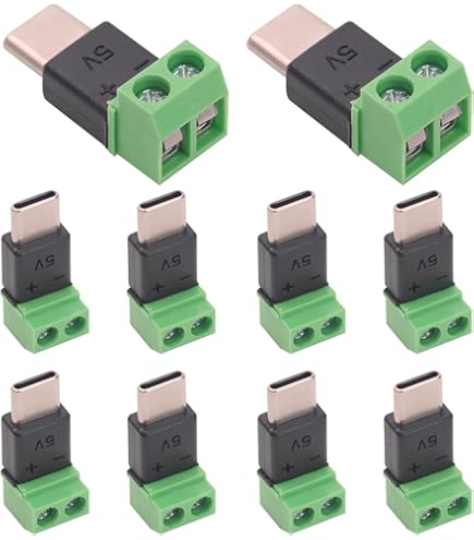 WYCONGCONG 4 PCS USB 2.0 A Screw Terinal Block Connector Ale Feale Plug To 5 Pin Feale Bolt