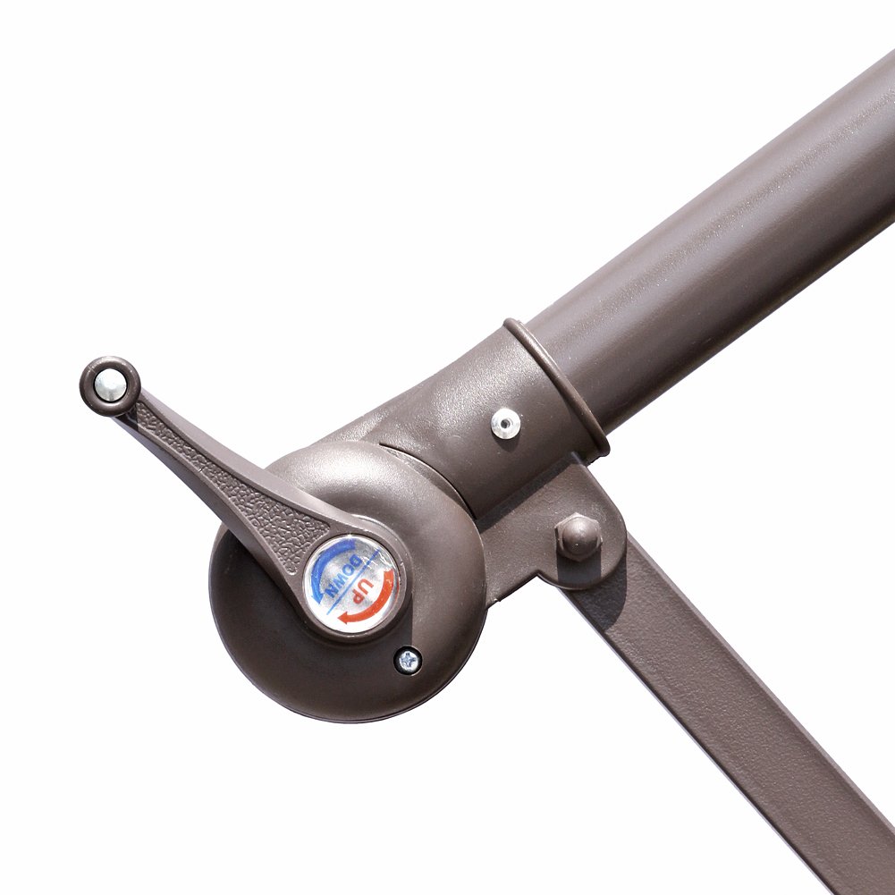 Le Papillon 10ft Offset Hanging Patio Umbrella Aluminum Outdoor