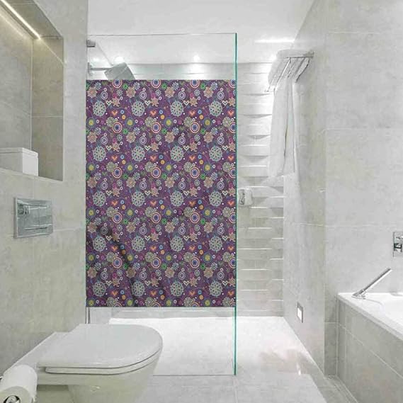 Vinilo adhesivo para ventanas de cristal con diseño hippie sesenta