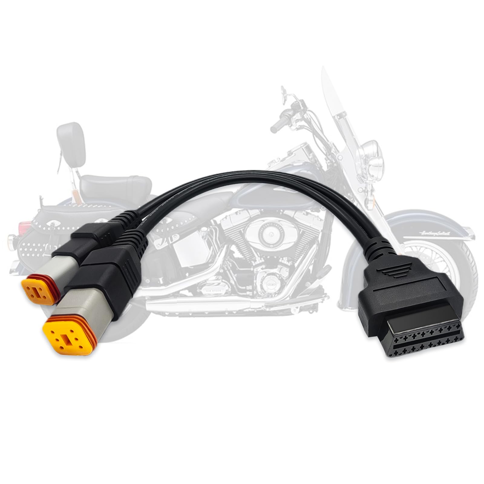 Photo 1 of VZG OBD2 Adapter for Harley 4 Pin 6 Pin 2 in 1 Motorcycle Cable,Fit for Harley Davidson Motorbike 4pin+6pin to OBD2 16pin Connector,Work with Many OBD2 Diagnostic Scan Tool