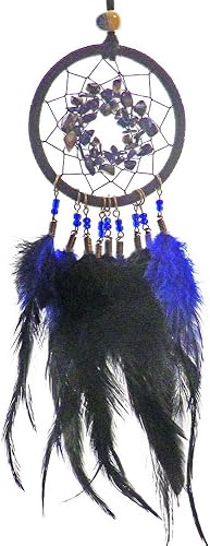 Amazon Comodo Viento ドリームキャッチャー 車 カー用品 ルームミラー アクセサリー 飾り 羽 天然石 丸 円 ラピスラズリ ジュエリー小物 ケア用品 通販