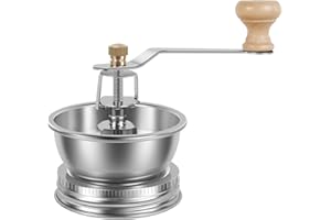 Hnvdkln Mason Jar Coffee Grinder Coffee Hand Grinder for Espresso Manual Coffee Bean Grinder for Wide Mouth Mason Jars Conical Burr Coffee Bean Mil Ideal for Camping, Home Barista (86mm)