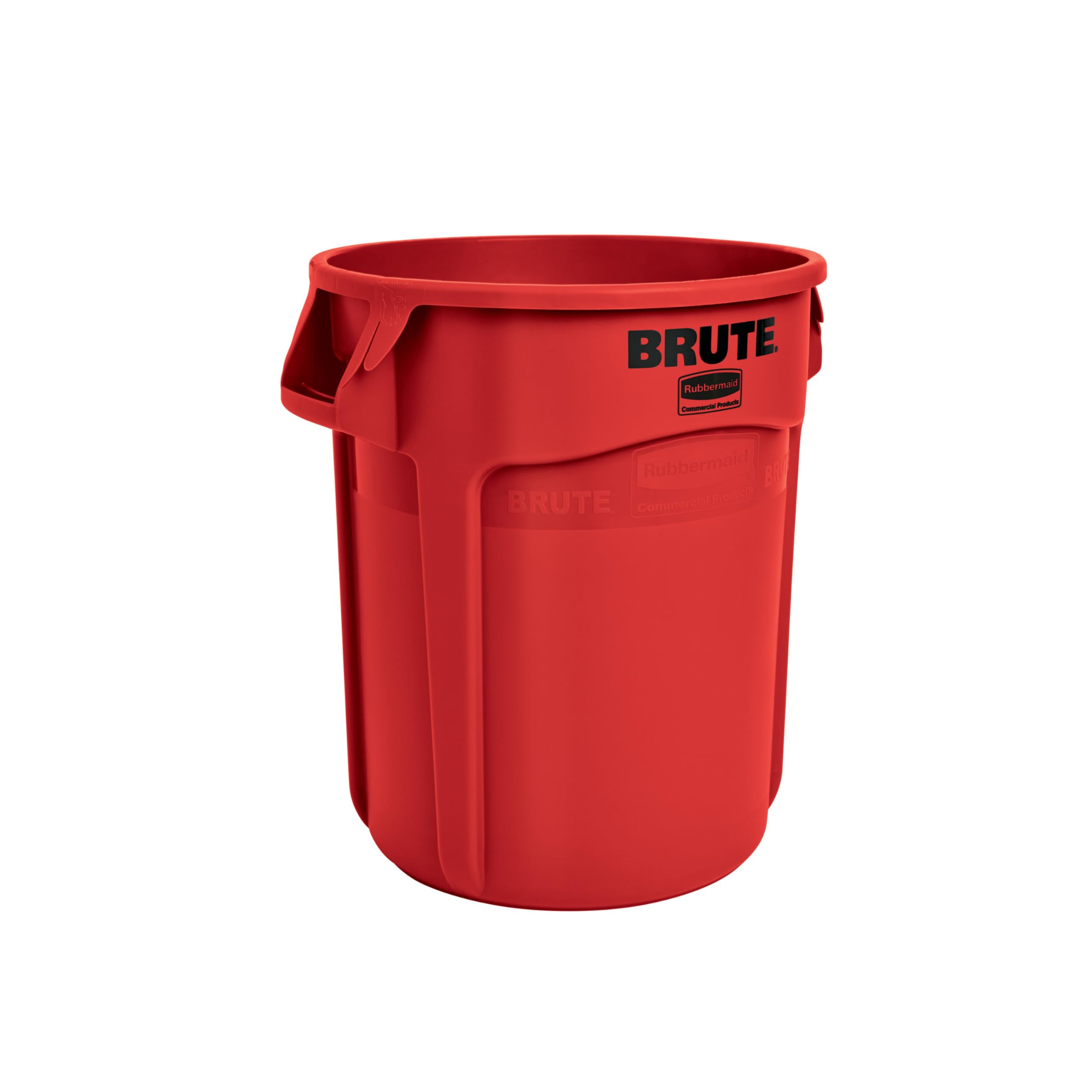 Photo 1 of !!!!DENTED******Rubbermaid Commercial Products BRUTE Heavy-Duty Round Trash/Garbage Can, 20-Gallon, Red, Outdoor Waste Container for Landscapers/Construction/Restaurants/Back of House/Offices/Warehouses