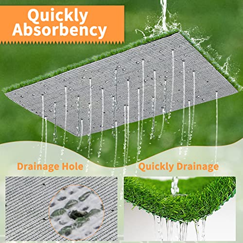 LOOBANI 35in x 23in Extra Large Grass Porch Potty Tray, 2Pack