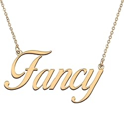 HUAN XUN Customized Custom Simple Any Name Necklace