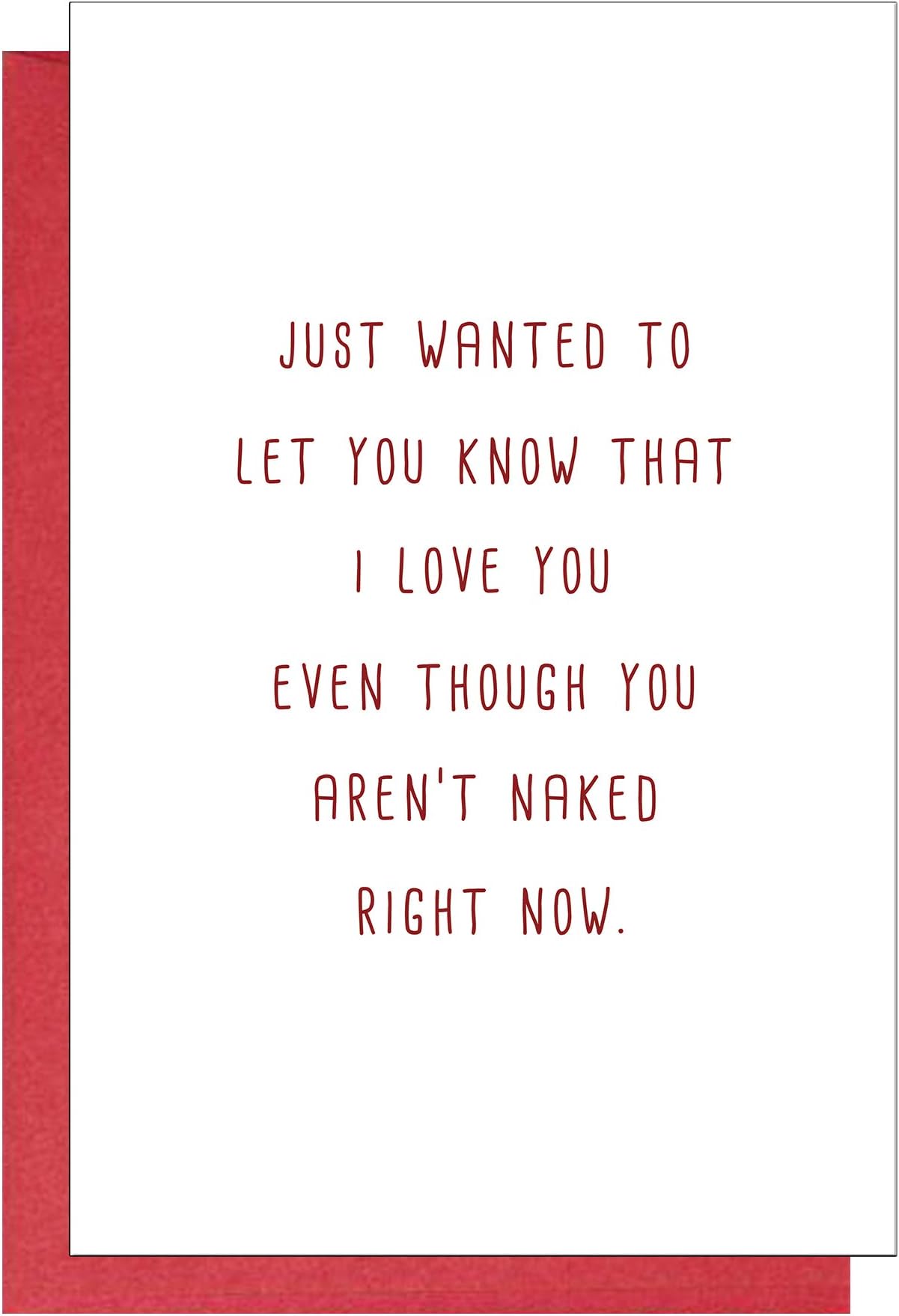 Funny Anniversary Card, Birthday Card, Valentine's Day Card, Love You Even Though You Aren't Naked