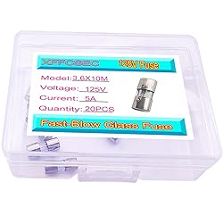 Micro Fuse 20PCS 5A 5 amp 125 Volt Fuse for Fan