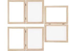 3 Pack Paper Making Mould and Deckle Wooden Papermaking Frame for DIY Paper Craft Tool Dried Flower Handcraft (M)