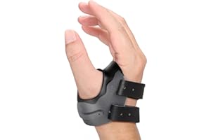 Velpeau CMC Thumb Brace for Osteoarthritis - with Shape-memory Restriction Splint, CMC Joint Stabilizer, Basal Thumb Arthritis Pain Relief and Support for Women and Men (Black, Right Hand, Medium)