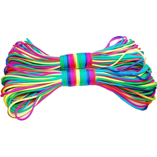 Paracorde Type III 550 - 100% Nylon - 7 Brins - Résistance 250kg - 30m - 40 Coloris Populaires