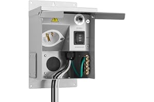 Generator Transfer Switches, Briidea 15 Amp 120V Generator Manual Transfer Switch with Circuit Breaker, Waterproof Flip Cover, Prewired