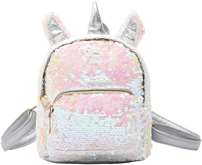Cute Unicorn Sequin Backpack Mini Shoulder Satchel Daypack for Girls